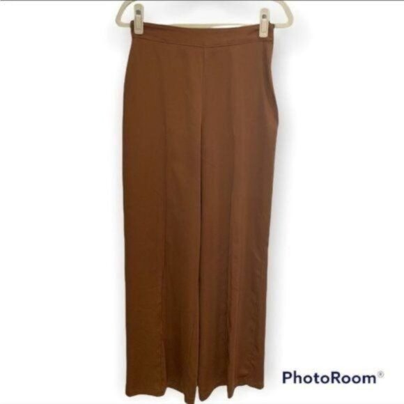 Nasty Gal Satin Like Wide Leg Pants - Picture 2 of 10